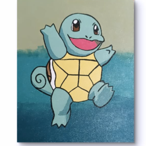 Fan Art Decorativo Squirtle Animé Y Manga 30x25 Cm