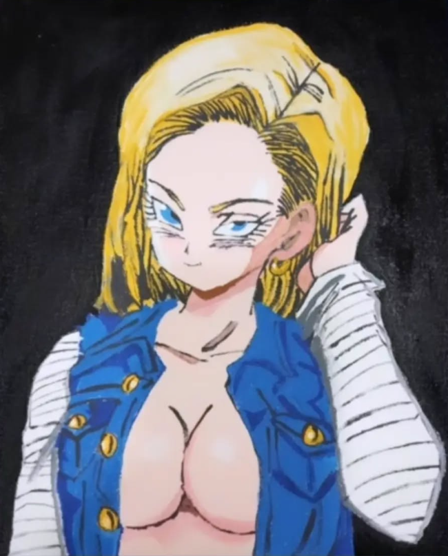 Fan Art Decorativo Androide 18 Dragon Ball